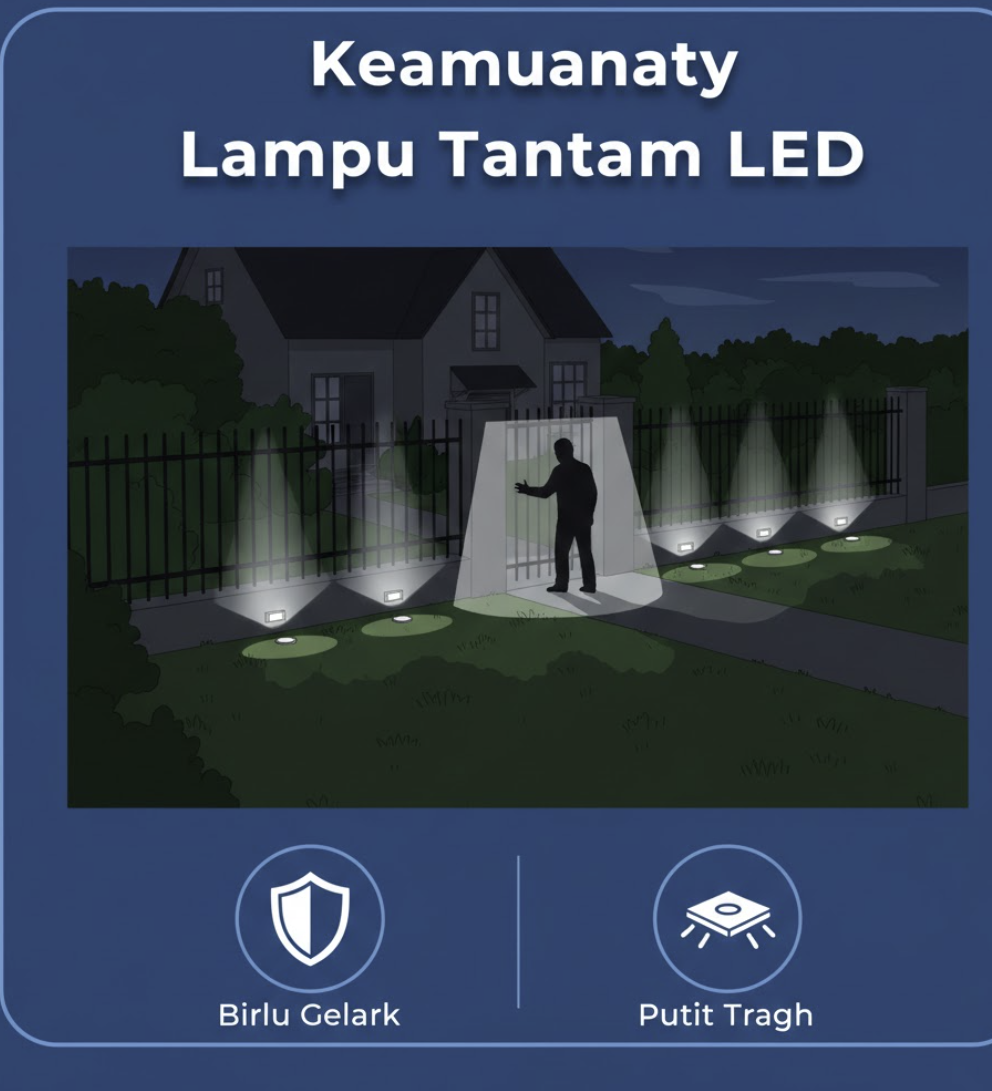 Keamanan Lampu Tanam LED