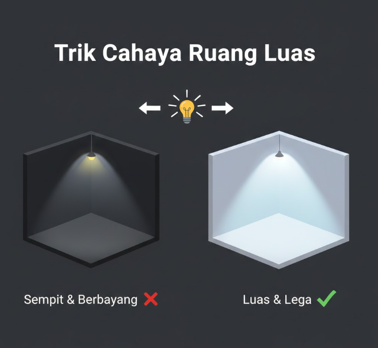 Trik Cahaya Ruang Luas